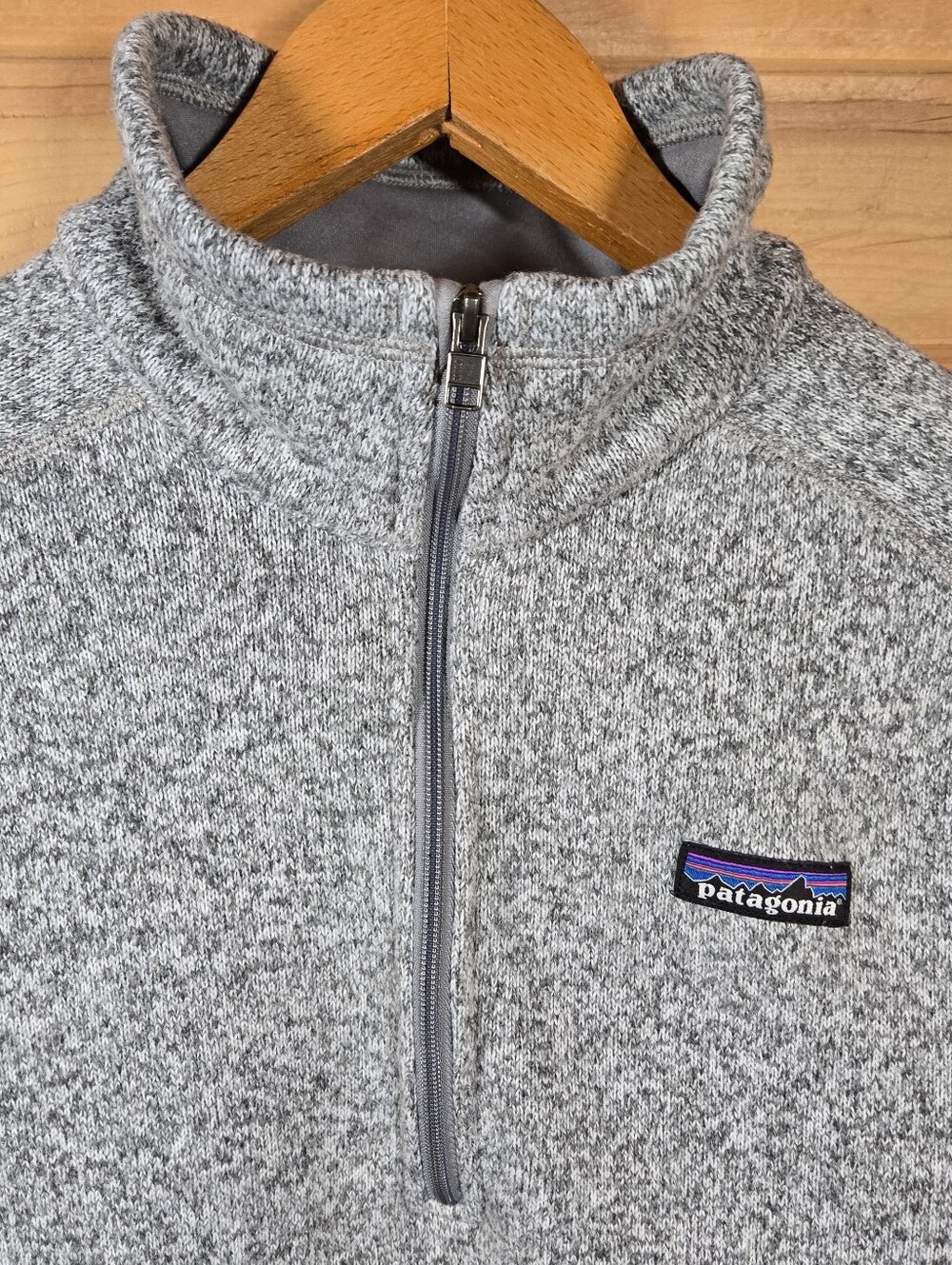 Patagonia Better Sweater 1/4 Zip Pullover Fleece Women's XL Heather Gray Hiking - Picture 2 of 6